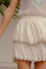 RW31010- Two-Layer Crepe Blend Skirt