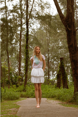 RW31006- Sheer Pleated Top