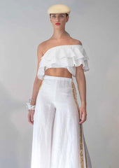 Linen Ruffled Top RW2003