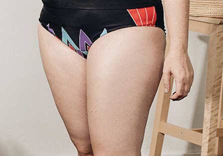 Curve-Red and Black Geometric Tankini Bottom- 41001B -(Telegram exclusive)