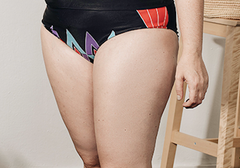 Curve-Red and Black Geometric Tankini Bottom- 41001B -(Telegram exclusive)