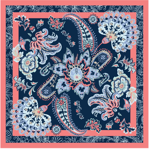 7011 -Nonya Collection Print Scarf